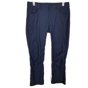 Prana Women  Halle Straight Fit Hiking Pants Sz 14 Short Blue Nylon Outdoor